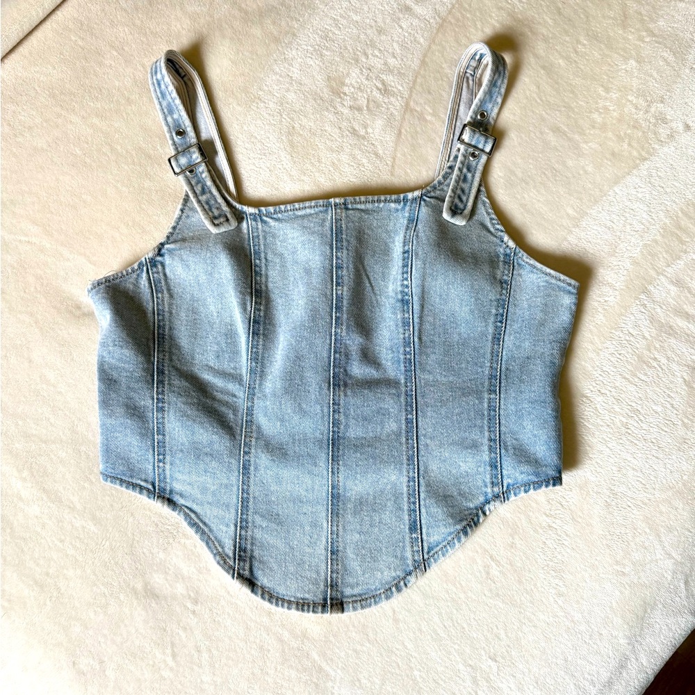 Denim Corset Top